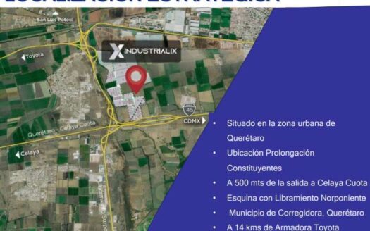 Terreno En Venta De 10,545m2 En Parque Industrial En Corregidora Querétaro